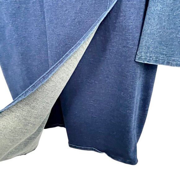 J. Jill Pure Jill Indigo Shift Dress Long Sleeve Blue Denim Midi Sz Large Petite - Picture 9 of 14